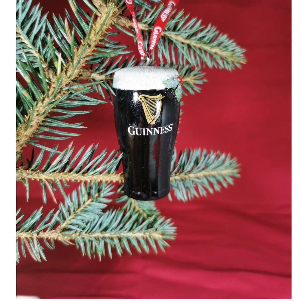 Guinness Black and White Pint Ornament